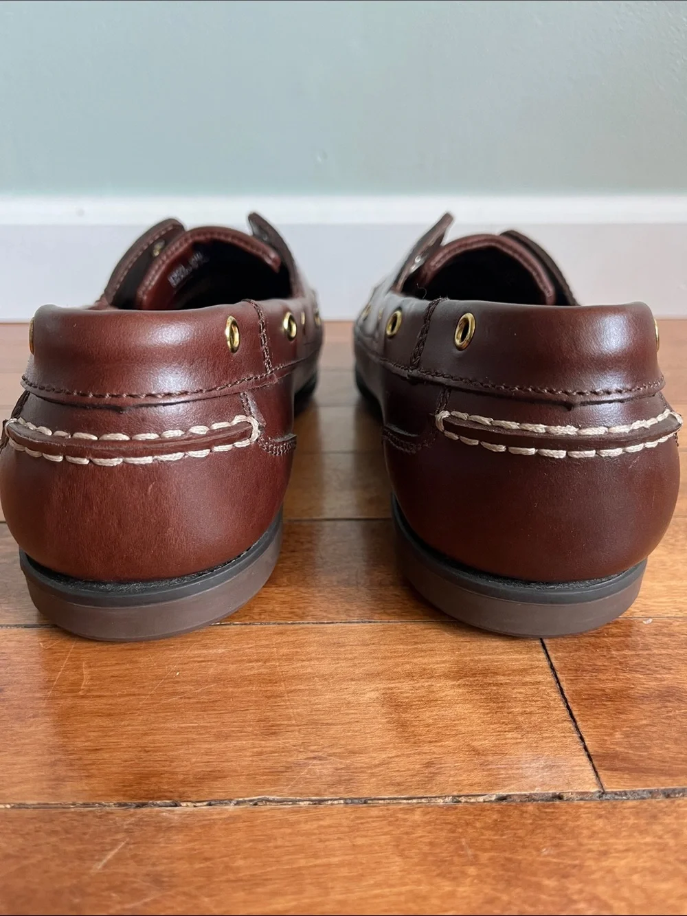 Yachters Choice Leather Boat Shoes Deck Loafers Burgundy Men's Size 10